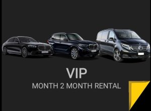 VIP monthly rental cars are a premium option for those seeking an elevated driving experience over an extended period. This service is ideal for individuals who require a luxury or high-end vehicle for a month or longer, whether for business, relocation, or a special occasion.